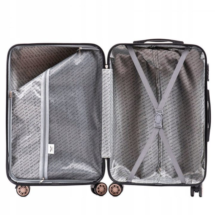 WALIZKA TURYSTYCZNA PC190 L BLACK POLICARBON