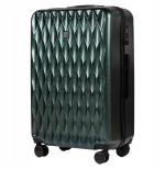 WINGS BAGAŻ podróżny WALIZKA PC190 L DARK GREEN policarbon