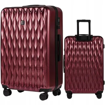 WINGS BAGAŻ podróżny WALIZKA POLICARBON PC190 L WINE RED