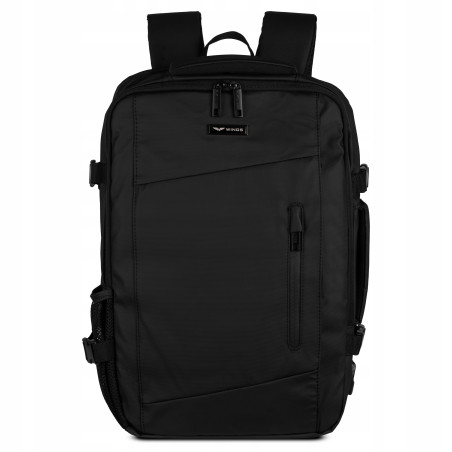 Plecak Podróżny Sportowy Wielofunkcyjny z poszerzeniem Wings OSP002 czarny