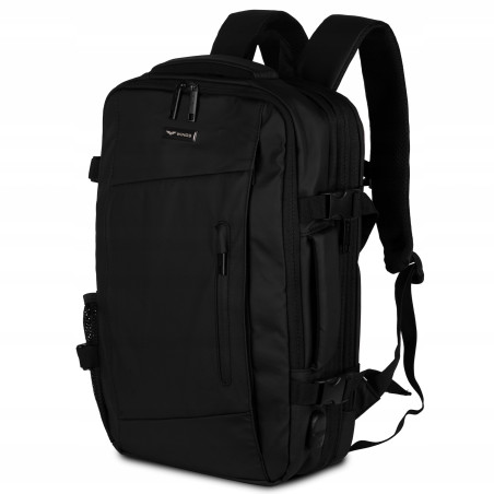 Plecak Podróżny Sportowy Wielofunkcyjny z poszerzeniem Wings OSP002 czarny