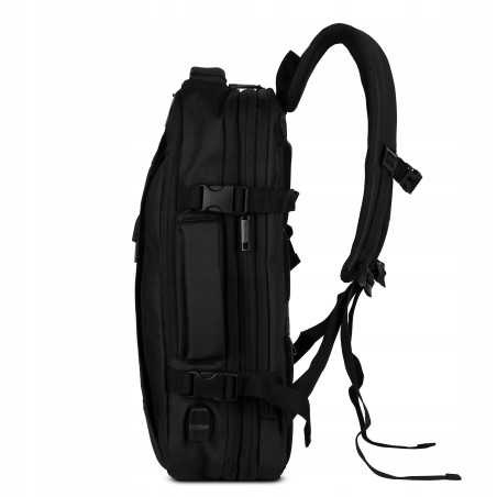 Plecak Podróżny Sportowy Wielofunkcyjny z poszerzeniem Wings OSP002 czarny