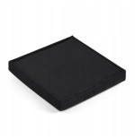 PUFA SKŁADANA SIEDZISKO ZE SCHOWKIEM 30x30x30 cm CZARNY WELUR