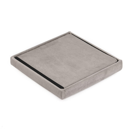 PUFA SKŁADANA SIEDZISKO ZE SCHOWKIEM 30x30x30 cm BEŻOWY WELUR