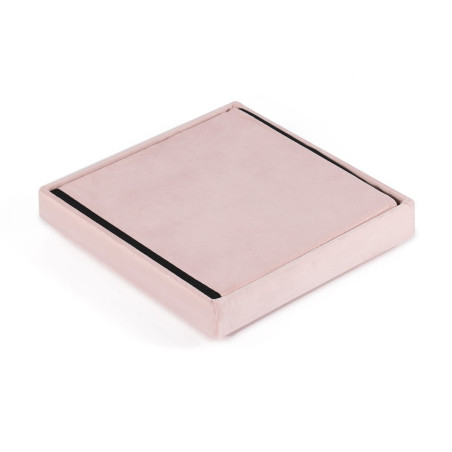 PUFA SKŁADANA SIEDZISKO ZE SCHOWKIEM 30x30x30 cm RÓŻOWY WELUR