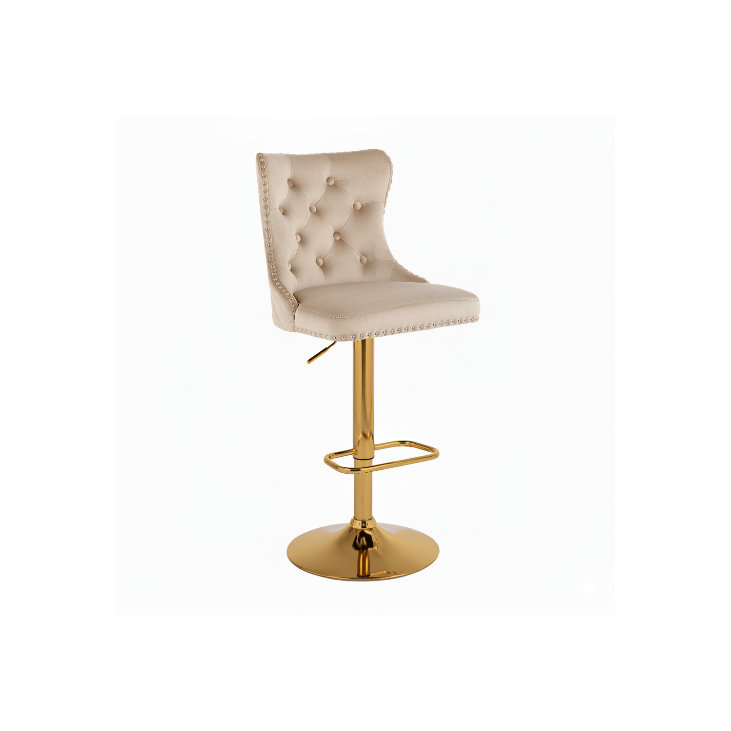 Hoker barowy, do kuchni, salonu, elegancki CRYSTAL VELVET BEŻOWY GL