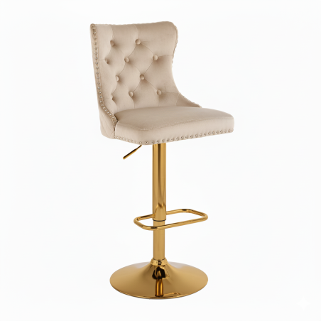 Hoker barowy, do kuchni, salonu, elegancki CRYSTAL VELVET BEŻOWY GL