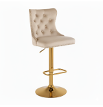 Hoker barowy, do kuchni, salonu, elegancki CRYSTAL VELVET BEŻOWY GL