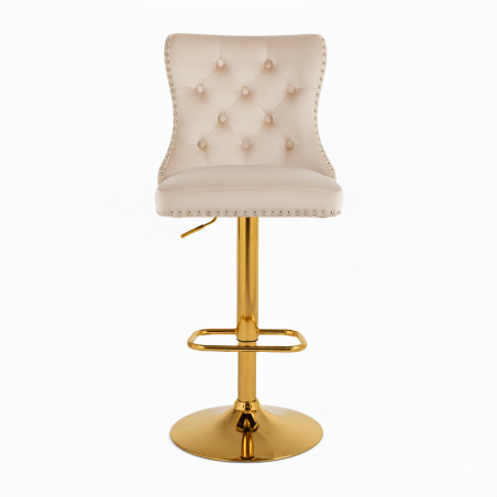 Hoker barowy, do kuchni, salonu, elegancki CRYSTAL VELVET BEŻOWY GL