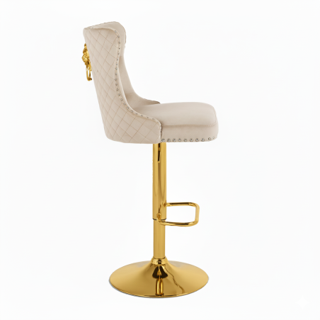 Hoker barowy, do kuchni, salonu, elegancki CRYSTAL VELVET BEŻOWY GL