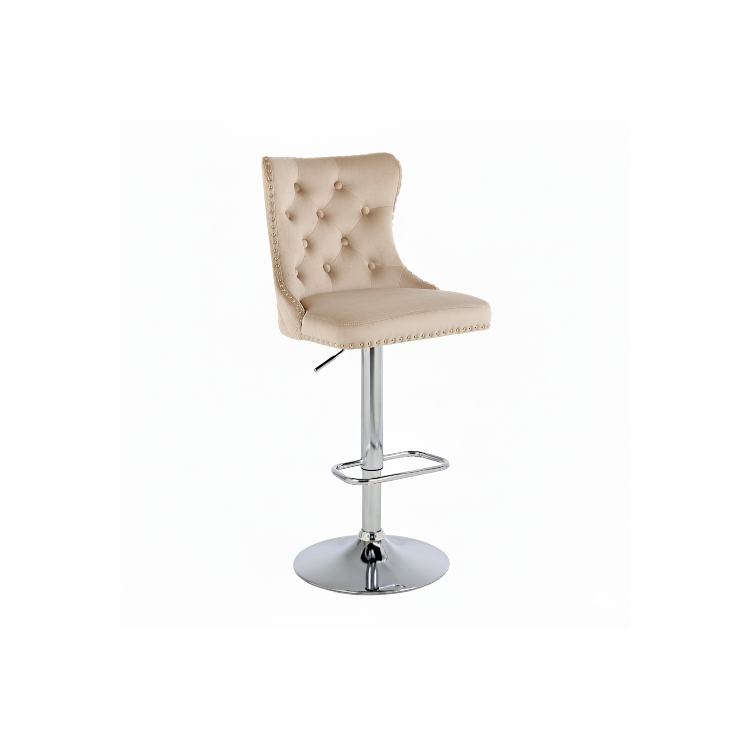Hoker barowy, do kuchni, salonu, elegancki CRYSTAL VELVET BEŻOWY SL