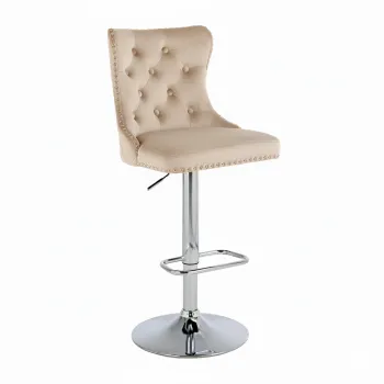 Hoker barowy, do kuchni, salonu, elegancki CRYSTAL VELVET BEŻOWY SL