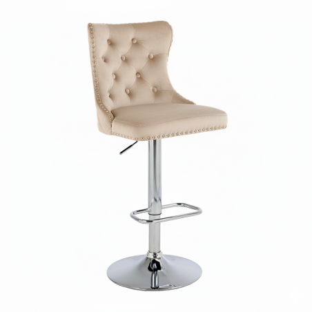 Hoker barowy, do kuchni, salonu, elegancki CRYSTAL VELVET BEŻOWY SL