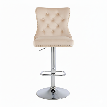 Hoker barowy, do kuchni, salonu, elegancki CRYSTAL VELVET BEŻOWY SL