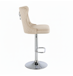 Hoker barowy, do kuchni, salonu, elegancki CRYSTAL VELVET BEŻOWY SL