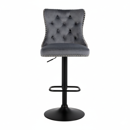 Hoker barowy, do kuchni, salonu, elegancki CRYSTAL VELVET CIEMNOSZARY BL