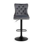 Hoker barowy, do kuchni, salonu, elegancki CRYSTAL VELVET CIEMNOSZARY BL