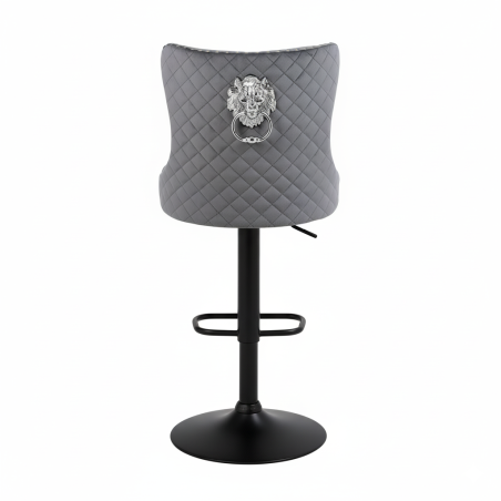 Hoker barowy, do kuchni, salonu, elegancki CRYSTAL VELVET CIEMNOSZARY BL