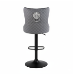 Hoker barowy, do kuchni, salonu, elegancki CRYSTAL VELVET CIEMNOSZARY BL