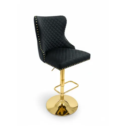 Hoker barowy,do kuchni, salonu, pokoju, elegancki LORD VELVET CZARNY GL