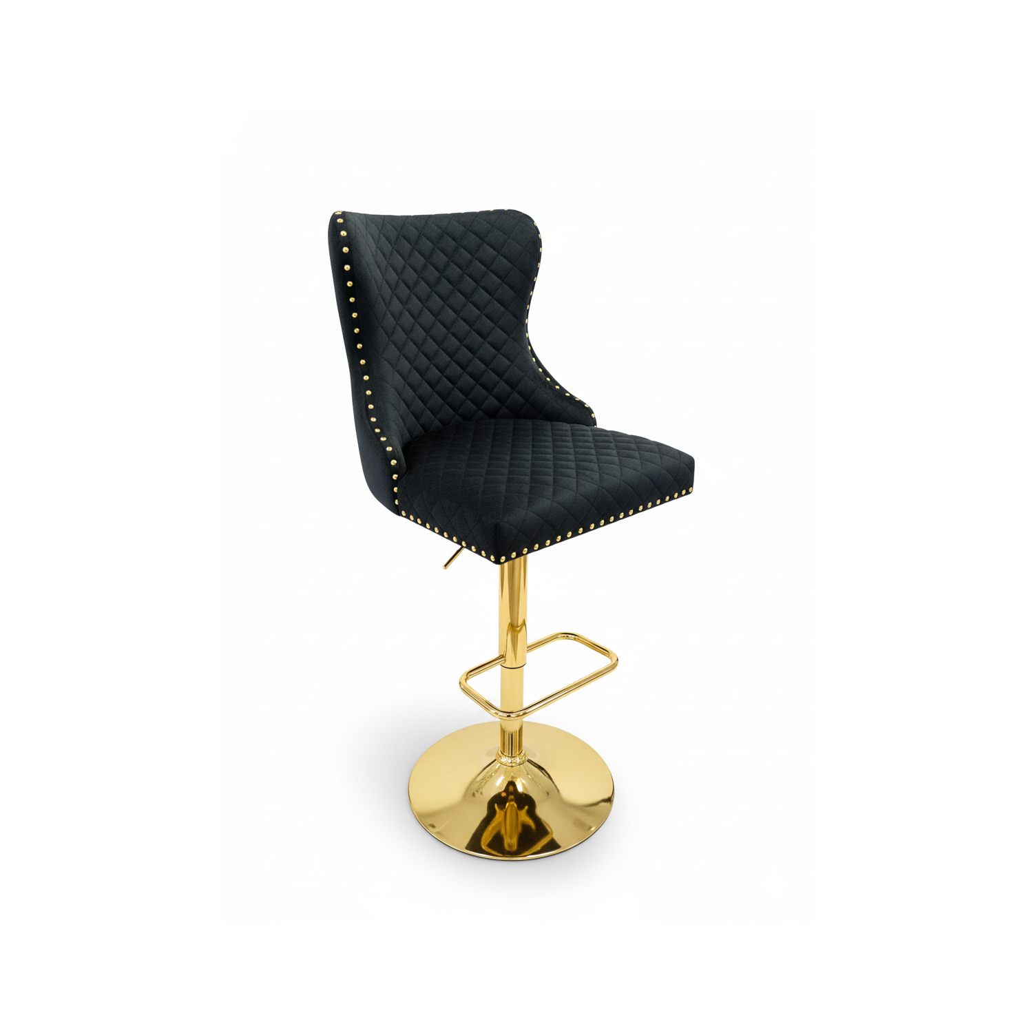 Hoker barowy,do kuchni, salonu, pokoju, elegancki LORD VELVET CZARNY GL