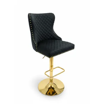 Hoker barowy,do kuchni, salonu, pokoju, elegancki LORD VELVET CZARNY GL