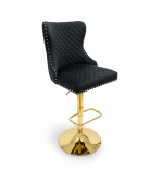 Hoker barowy,do kuchni, salonu, pokoju, elegancki LORD VELVET CZARNY GL