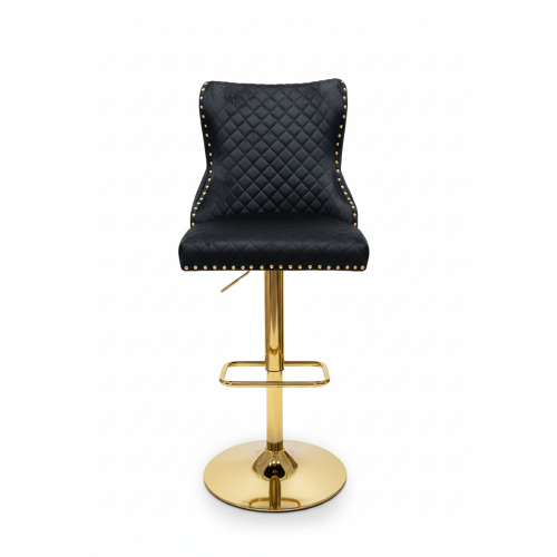 Hoker barowy,do kuchni, salonu, pokoju, elegancki LORD VELVET CZARNY GL