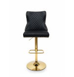 Hoker barowy,do kuchni, salonu, pokoju, elegancki LORD VELVET CZARNY GL