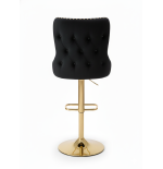 Hoker barowy,do kuchni, salonu, pokoju, elegancki LORD VELVET CZARNY GL