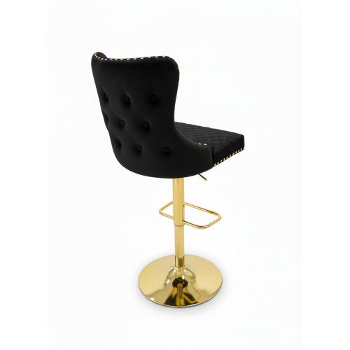 Hoker barowy,do kuchni, salonu, pokoju, elegancki LORD VELVET CZARNY GL