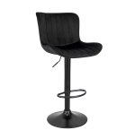 Hoker barowy, do kuchni, salonu, elegancki MALAGA VELVET CZARNY BL