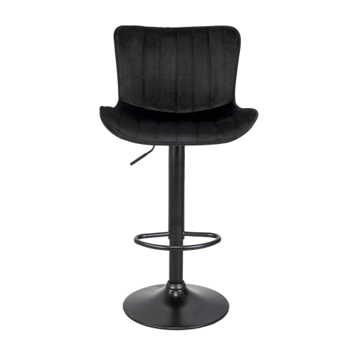 Hoker barowy, do kuchni, salonu, elegancki MALAGA VELVET CZARNY BL