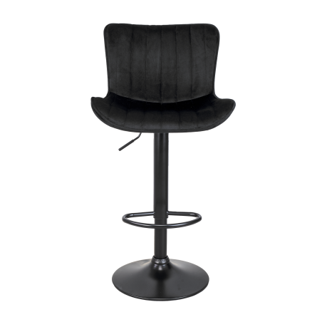 Hoker barowy, do kuchni, salonu, elegancki MALAGA VELVET CZARNY BL