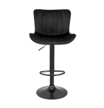 Hoker barowy, do kuchni, salonu, elegancki MALAGA VELVET CZARNY BL