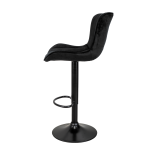 Hoker barowy, do kuchni, salonu, elegancki MALAGA VELVET CZARNY BL