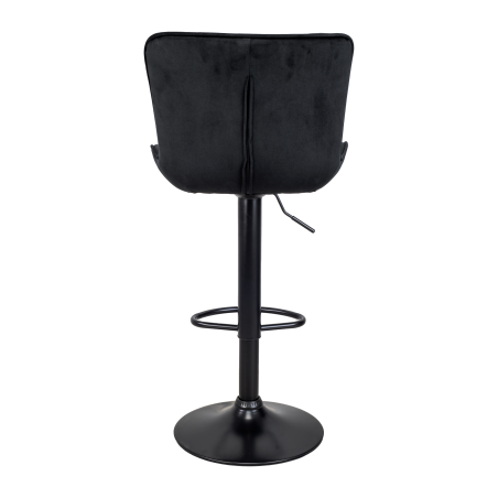 Hoker barowy, do kuchni, salonu, elegancki MALAGA VELVET CZARNY BL