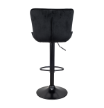 Hoker barowy, do kuchni, salonu, elegancki MALAGA VELVET CZARNY BL