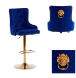 Hoker barowy,do kuchni, salonu, pokoju, elegancki ROYAL VELVET NIEBIESKI GL