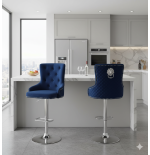 Hoker barowy,do kuchni, salonu, pokoju, elegancki ROYAL VELVET NIEBIESKI SL