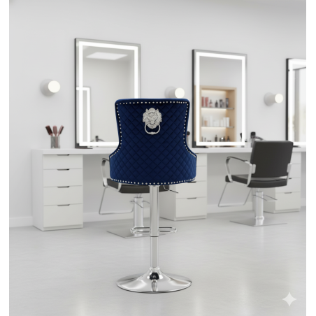 Hoker barowy,do kuchni, salonu, pokoju, elegancki ROYAL VELVET NIEBIESKI SL