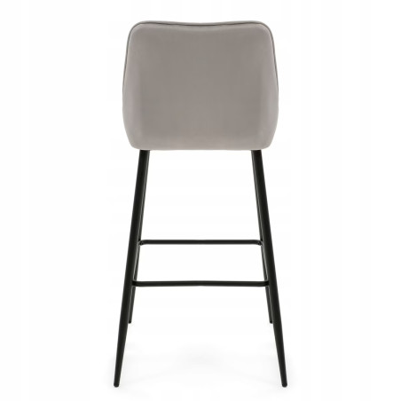 Hoker stołek Padra Krzesło do makijażu Loft Welurowe Szare