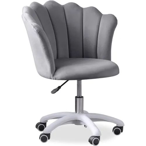 Krzesło/fotel biurowy dla gabinetu, pracowni, kosmetyczne FLOWERS szary