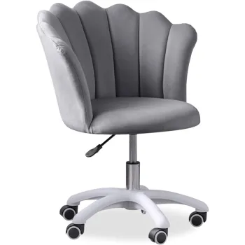Krzesło/fotel biurowy dla gabinetu, pracowni, kosmetyczne FLOWERS szary