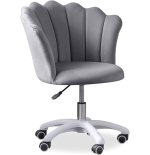 Krzesło/fotel biurowy dla gabinetu, pracowni, kosmetyczne FLOWERS szary