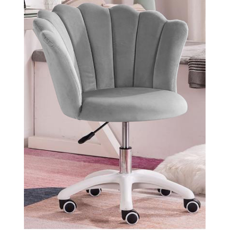Krzesło/fotel biurowy dla gabinetu, pracowni, kosmetyczne FLOWERS szary