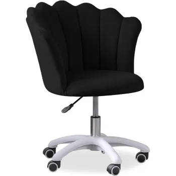 Krzesło/fotel biurowy do pracowni, gabinetu, salonu kosmetycznego FLOWERS Czarny