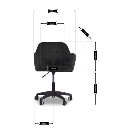 Krzesło/fotel biurowy dla dziecka, salonu, pracowni TRIVAGO szary