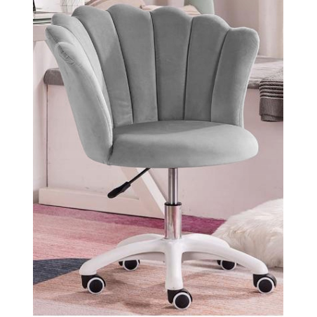 Krzesło/fotel biurowy dla gabinetu, pracowni, kosmetyczne FLOWERS szary
