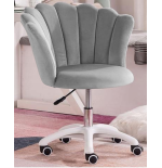 Krzesło/fotel biurowy dla gabinetu, pracowni, kosmetyczne FLOWERS szary